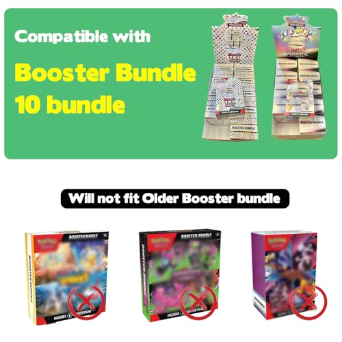 Acrylic Magnetic Display Case for Booster Bundle(10 Bundle) Build & Battle Plastic Display Box (NOT for NEW Booster), Duty Dust Resistant Protector Case with Lid Compatible with Ultimate Collectible