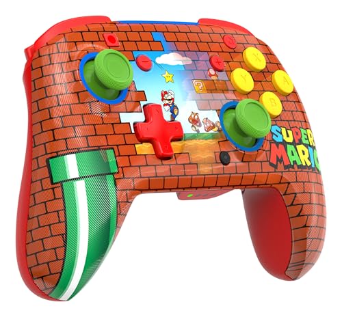 Turtle Beach Rematch Wireless Controller Mario Bricks Nintendo Switch 2 | Nintendo Switch Lite, OLED, Image Shifting Design, Rechargeable 40-Hr Battery, 2 Mappable Back Buttons, Mario Bricks Reveal - color: Mario Bricks Reveal