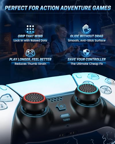 24 PCS Premium Silicone Thumb Grips for PS4/PS5/Xbox Controller, Rainbow Non-Slip Joystick Caps & Thumbstick Grips, Ultimate Comfort & Protection