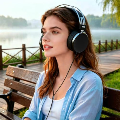 FAAEAL Wired Studio Headphones,Over Ear Boom mic Gaming Headset,HiFi Open-Back Stereo Headphones,Dual 3.5mm 50mm Dynamic Driver Monitoring Headset for Recording Mixing DJ Podcast Audiophile - style: Wired Dual 3.5mm