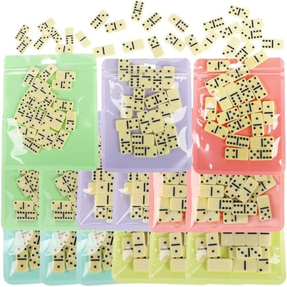 15 Pack Domino Game Set Double 6 Dominoes Classic Board Games Bulk for Adults Kids Educational Toys Chain Reaction Sets