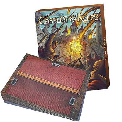 Dungeon Craft Castles & Keeps Terrain Set for DND & RPG Game - Adventure Games with 1000+ Double-Sided Dry/Wet Erase Tiles - Modular Castle Map Pieces for Tabletop Games & Battle Maps - style: Castles & Keeps