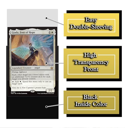 Angel Warrior Card Game Sleeves – 100 Pack – Compatible with MTG – Perfect for Magic The Gathering Commander Decks Like Giada, Font of Hope, Avacyn, LIESA & Aurelia - color: Angel Warrior