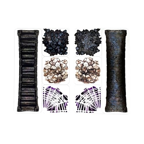 Caves - 24pc Double-Sided Cave & Terrain Pieces for Starters & Masters Alike - Roleplaying Objects for Dungeons & Dragons - Immersive Map Accessories for DND 5E, Pathfinder & Warhammer RPGs, USA Made