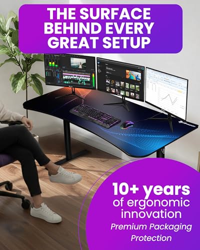 Arozzi Arena Gaming Desk Pad D008 | Full Desk Mouse Pad, Washable Desk Mat, Anti-Slip Rubber Base, Water-Resistant Surface - color: D008