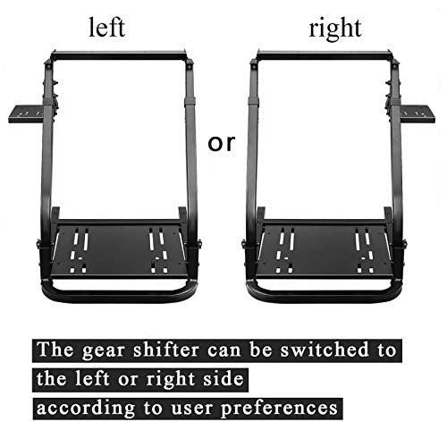 JIE JIN Racing Wheel Stand Steering Wheel Stand Gaming Cockpit Height Adjustable Foldable Gaming Racing Simulator Wheel Stand for Logitech G920 G29 G27 G25 Ps4 T300rs 458 T80, Wheel&pedal Not Included