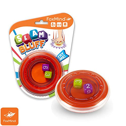 FoxMind Games: Slam Bluff, Easy to Learn, Interactive, Family, Fun Social Game, Easily Portable, Play Anywhere on The Go, 2 to 6 Players, for Ages 8 and up
