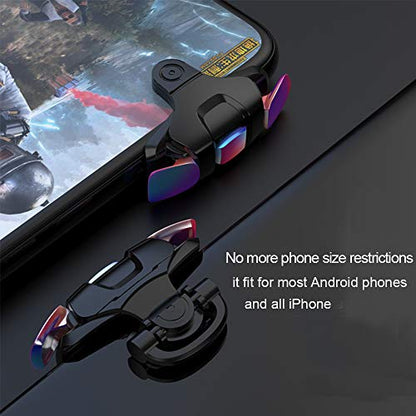 GOFOYO CK3 Mobile Triggers,Mobile Game Controller, Game Trigger for PUBG/Fortnite/Call of Duty,Shooter Sensitive Controller Joysticks Aim & Fire Trigger for iPhone and Android Phone(1 Pair) - color: CK3
