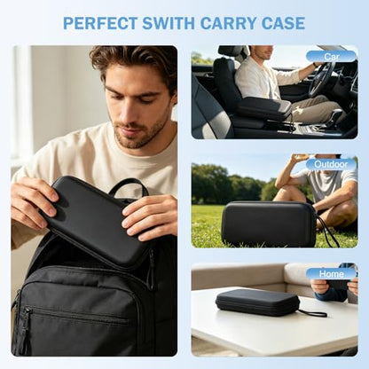 for Switch Carrying Case for N*intendo Switch/ Switch OLED (2021), Hard Shell Travel Pouch with Game Card Holder for 10 Cartridges, Lightweight Protective Bag for Console/ Joy-Con Accessories - Black