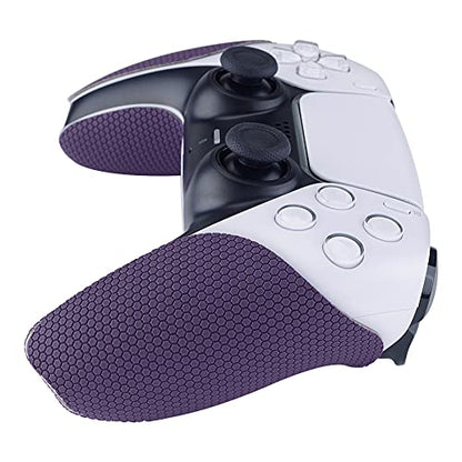 eXtremeRate PlayVital Purple Anti-Skid Sweat-Absorbent Controller Grip for ps5 Controller, Professional Textured Soft Rubber Pads Handle Grips for ps5 Controller - color: Purple