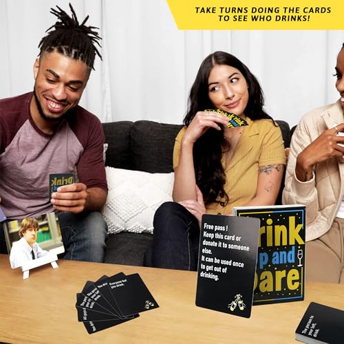 Etyishe Drinking Games for Adults,Drink Up and Dare,Adults Games for Game Nights, Exciting Card Games for Bachelorette Party Games & 21st Birthday Gift, with 50 Funny Game Cards, Spice Up Your Party