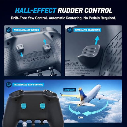 Honeycomb Echo Aviation Controller - Wireless flight controller with Hall-Effect stick, trim wheel and quad sliders for Microsoft Flight Simulator on PC [video game] [video game]