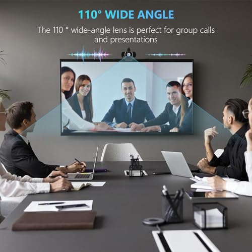 Akyta 1080P PC Webcam, Plug and Play USB C Camera with Microphone/Privacy Cover/Stand/Adapter & Wide Angle 110°, Web Camera for Desktop Computer PC Mac Video Calling/Zoom Conference - color: 1080P Webcam USB A to C