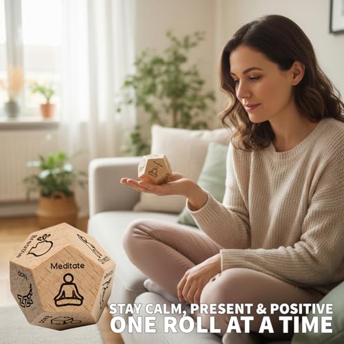 12-Sided Self-Care Decision Dice, Gifts for Him Her Men Women Boyfriend Girlfriend Husband Wife, Anniversary Birthday Wedding Holiday Gag Gift - Relaxing Couples & Family Activity Dice Game - style: Self-Care Dice