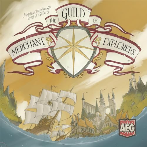 AEG The Guild of Merchant Explorers | Explore The World, Establish New Settlements | Nautical Voyage Adventure Board Game | 1-4 Players | Ages 10+ | 1-4 Players, Ages 14+, 45 Mins, Simultaneous Adventure