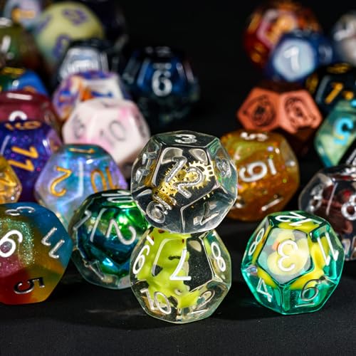 10 Pack Random Color Polyhedral Dice Set - 12 Sided D&D Dice for DND RPG Table Games Role Playing Games - color: 10pcs D12 Random Color