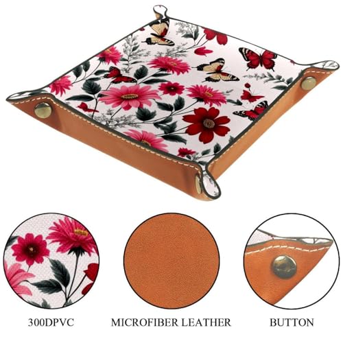 Florals Butterflies Dice Tray Dice Rolling Tray Folding Dice Holder for Dice Games, Like RPG, DND and Other Table Games - color: Multi 18