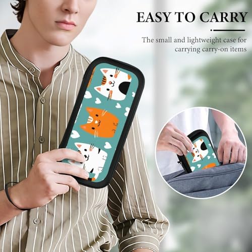 Hard Shell Travel Case Compatible with Switch, Portable Protective Carrying Bag with 15 Game Cartridges, Cats Lovers Games Accessories - color: Color(83)
