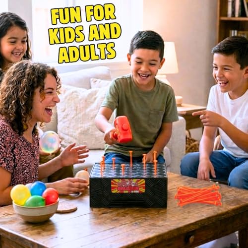 Wack A Balloon Pop Game for Kids and Family, Interactive Balloon Popping Board Activity, Tabletop Party Play for Family Night, Birthday Gift Ages 4+