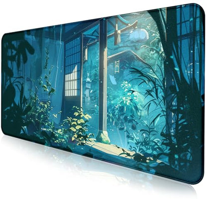 Tropical Plants XL Extended Gaming Keyboard Pad Computer Non Slip Mouse Pad | Large Extended Mouse Pad; Full Desk Coverage; Waterproof Coating; Stable Anti-Slide Base For Gaming, Office, Study Daily Use - color: Tropical Plants