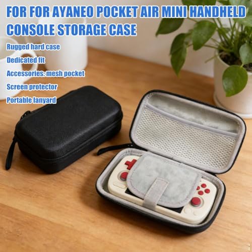 GEKUPEM Hard EVA Carrying Case for Ayaneo Pocket Air Mini Handheld Game Console, Portable Organizer Game Console Storage Bag Shockproof Travel Bag