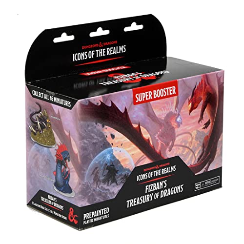 WizKids D&D Icons of The Realms: Fizban's Treasury of Dragons - Super Booster (Set22) - Contains 1 Huge Rare Figure, Pre-Painted, Pre-Assembled, Miniature, Dungeons & Dragons - style: Super Booster