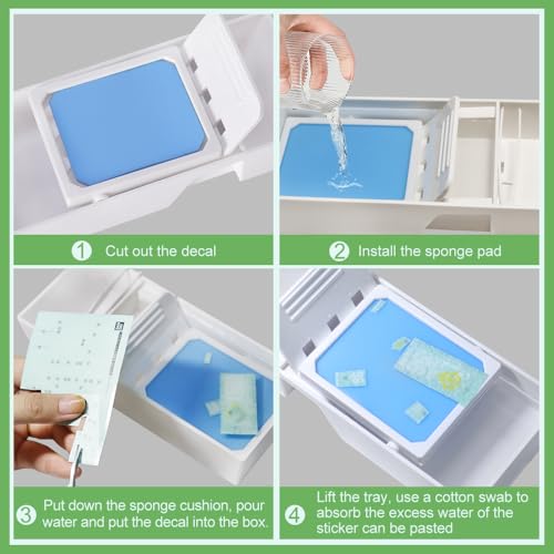 BFFDIYCLUB All-in-One Hobbyist Decal Kit - Curved Scissors, Tweezers, Sponge Pad - Perfect for Model, Aircraft, and Tank Models (PM008)