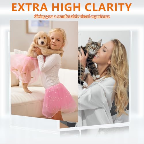 AKONEGE 6PCS 8" x 10" Rigid Print Protectors Clear Hard Plastic Page Sheet Protectors Photo Holder Poster Plastic Sleeves for Arts, Prints, Autograph Pictures, Photographs, Birth Certificate Protector - size: 8" x 10"