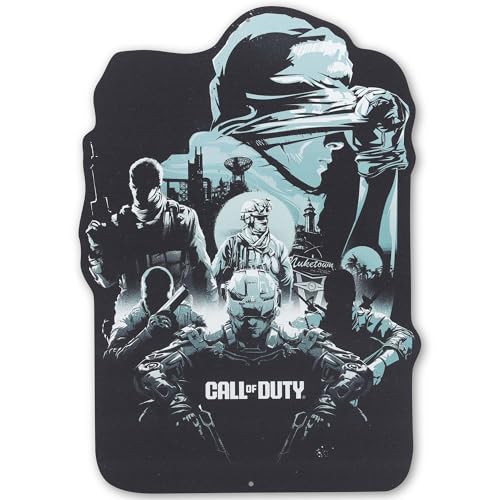 Call of Duty Silhouettes Metal Sign | Striking Call of Duty Wall Decor for Game Room, Man Cave or Teen Room - color: Blue