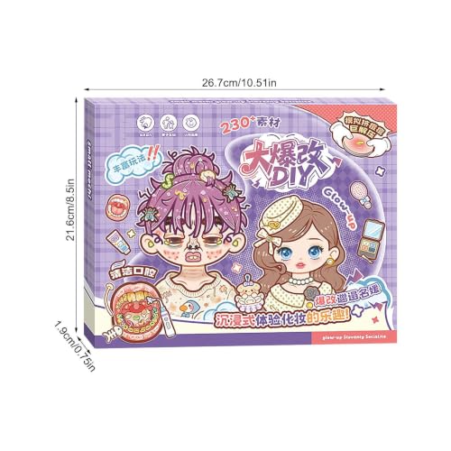 Reusable Sticker Book DIY Educational Craft Supplies | Girls DIY Activity Sticker Book for Home Classroom Preschool Travel Road Trip Airplane Birthday Holiday Party - color: Purple
