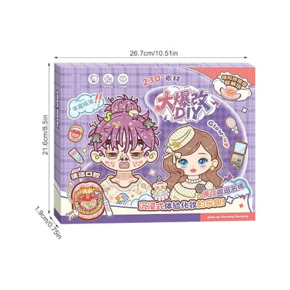 Reusable Sticker Book DIY Educational Craft Supplies | Girls DIY Activity Sticker Book for Home Classroom Preschool Travel Road Trip Airplane Birthday Holiday Party - color: Purple