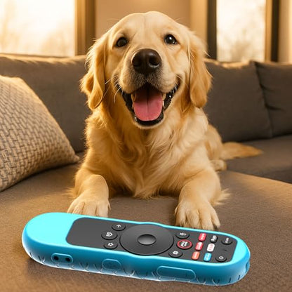 Case Cover for VIZIO XRT270 Smart TV Remote Control Silicone Skin Sleeve with Lanyard Glow in the Dark Blue - color: Sky blue