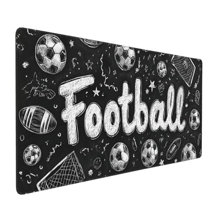 Football Soccer Gaming Mouse Pad, Large Desk Mat, Non-Slip Rubber Base, 35.4" x 15.7", for PC and Laptop - color: Football