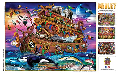 Masterpieces 300 Piece EZ Grip Jigsaw Puzzle - Noah's Arc - 18"x24" - size: 300 Piece