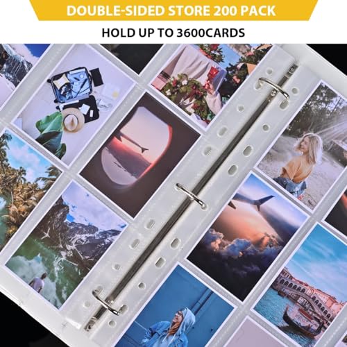 9 Pocket Page Protector, 400 Pack Trading Card Sleeve, Holds 7200 Cards，Baseball Card Sheets for 3 Ring Binder, for Skylanders, MTG, Coupon, Game Cards, Trading Cards, Football Cards - size: 400