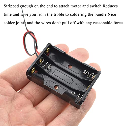 HAHIYO 4.5V AAA Battery Holder Bundle Series with Wire Sturdy Clapm Flexible Springs Contact Build-in Harnesses Batteries Black Case Easy Install 8 Pieces for Wall Clocks Ham Radio Kids Toys - style: Without cover-3AAA-8P