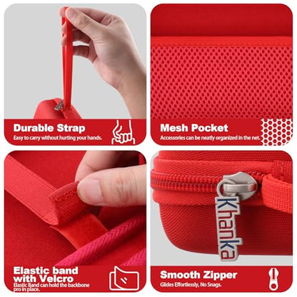 khanka Case for Backbone Pro/Backbone One iOS Mobile Gaming Controller,Carrying Case Compatible with Backbone Pro/Backbone One iOS Mobile Gaming Gamepad/Controller (Red) - color: Red