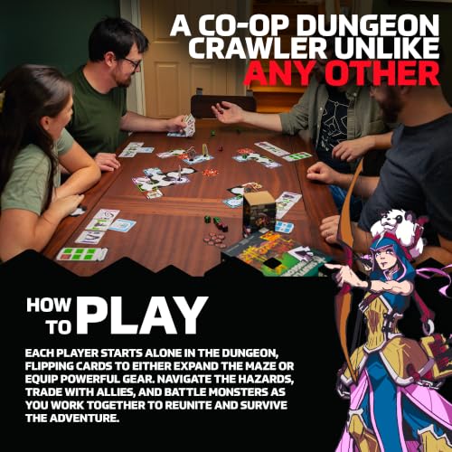 Shuffle Dungeons Board Game – Solo and Co-op Dungeon Crawler for 1–4 Players