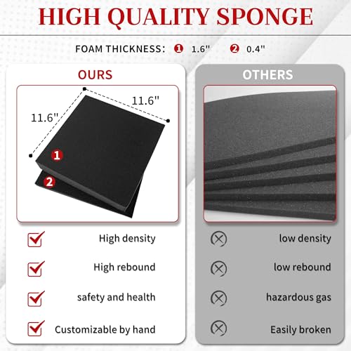 Protective Hard Case Shockproof Water-resistant with Customized DIY Foam Insert fit for Camera, Laptops, etc, 12.2 X 12.2 X 4.5-Inch - size: Inner：11.7''X 11.5''X 5 ''