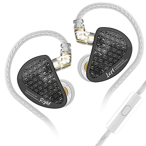 CCA KZ AS16 PRO in Ear Monitor Headphones 16BA Balanced Armature Drivers HiFi IEM Earphones High Clarity Gaming Earbuds for Musicians Singers Audiophile Dj Drummers - color: KZ AS16 PRO Black, size: with mic