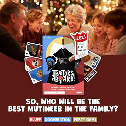 SAVANA Traitors Aboard - Award Winning Secret Identity Party Game - Fun, Bluffing and Betrayal | Easy to Learn, 15-Minute Round | Popular Games for 3-8 Players - Ages 10+