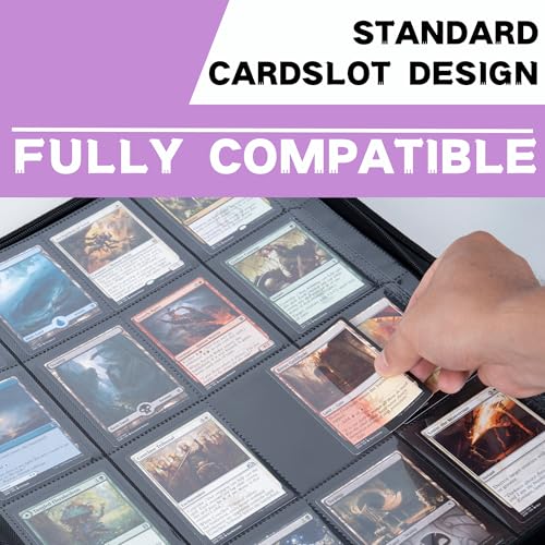 1000+ Pockets Trading Card Binder, 16-Pocket Card Ablum Compatible with MTG,Sports Cards & Other Standard Size Trading Cards (Light Purple) - color: Light Purple