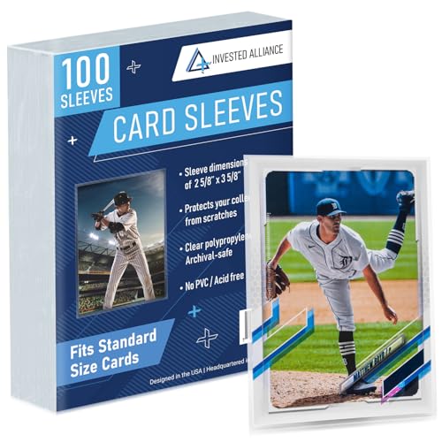 Premium Penny Sleeves for Trading Cards | Soft Trading Card Sleeves for Baseball Cards, Ultra Clear Plastic Pro Sports Card Sleeve, Football, MTG Collector Sleeve (Standard + Thick Options Available) - style: Standard - 100 Count