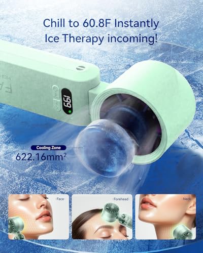 Handheld Portable Turbo Fan with Ice Cooler, Speed (1-199) 5500mAh Rechargeable Personal Fan,[20H Cooling Time] Mini Yet Powerful [20000 RPM] Small Pocket Fans for Travel/Outdoor/Office, Light Green - color: Light Green