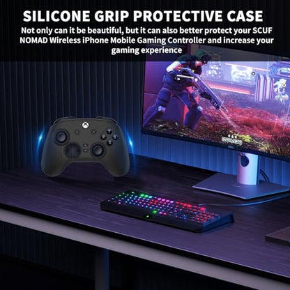 Silicone Grip Skin for Razer Wolverine V3 Gaming Controller, Protective Cover Compatible with Razer Wolverine V3 Pro Wireless, Gaming Controller Skin with Lanyard (BLACK) - color: BLACK