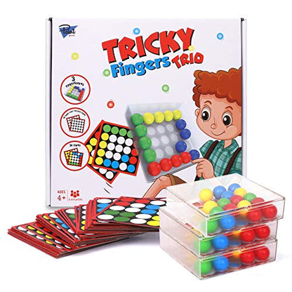 Point Games Therapy Games for Kids, Tricky Fingers Trio, Puzzle Games, Sensory Learning Game, Fun for Entire Family, Ages 4+