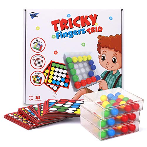 Point Games Therapy Games for Kids, Tricky Fingers Trio, Puzzle Games, Sensory Learning Game, Fun for Entire Family, Ages 4+