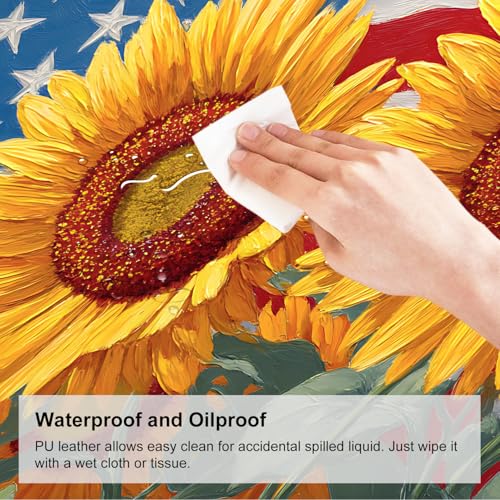Mouse Pad, Large Anti-Slip with Stitched Edges Desk Mat Desktop Laptop Computer Desk Keyboard Mat,Table Protector Blotter Mat (Sunflower, 35.4" x 15.7") - color: Sunflower, size: 35.4" x 15.7"