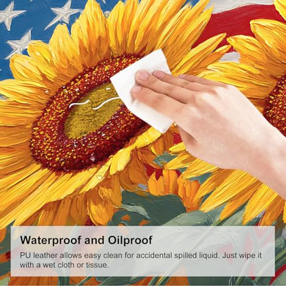 Mouse Pad, Large Anti-Slip with Stitched Edges Desk Mat Desktop Laptop Computer Desk Keyboard Mat,Table Protector Blotter Mat (Sunflower, 35.4" x 15.7") - color: Sunflower, size: 35.4" x 15.7"