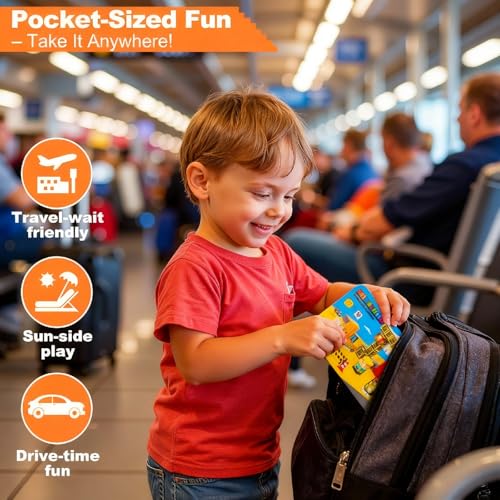 Travel Magnetic Blocks 45 PCS Mini Building Cubes with Case Construction | Travel Toy for Airplane Plane Car Road Trip, Mini Cubes STEM Learning Portable Building Toys Gift for Toddler Kids Ages 3-5
